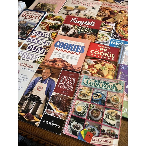 Lot Of 22 Cookbooks Slow Cooker Desserts Meals Recipes Cooking Library Starter! - Picture 3 of 7